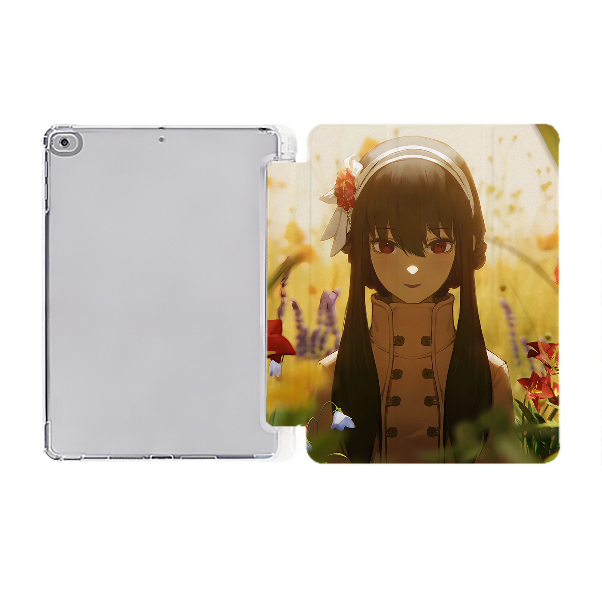 （画像用） SPY×FAMILY间谍家家酒 IPad ケース ペン収納付き 三つ折りスタンド PUレザー×シリコン 対応機種9.5/10.5/10.9インチ